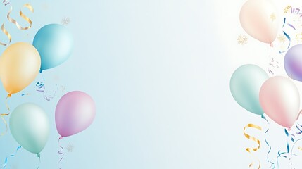 Pastel Balloons Celebrate Festive Occasion With Ribbons