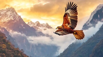 Fototapeta premium eagle in the mountains
