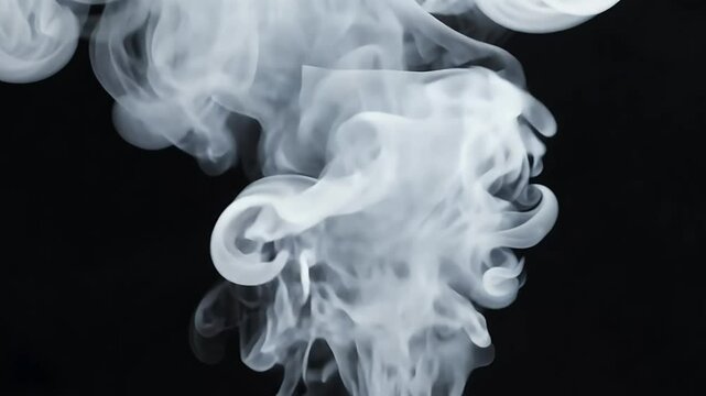Wisps smoke rise slowly ethereal dance dark background providing mystical loopable effect creative video compositions