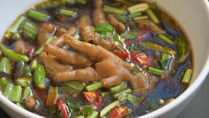 spicy chicken soup with chilli, Thai food