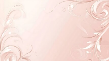 Elegant Pastel Pink Floral Swirl Background Design