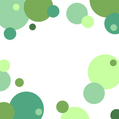 Green bubble pattern. Circular abstract design. Soft multi shade elements. Fresh vector illustration.