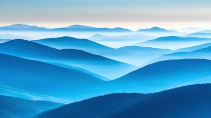 Obraz premium Mountain Landscape with Dramatic Haze Effect