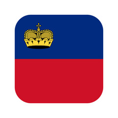 Obraz premium Liechtenstein flag rounded square icon