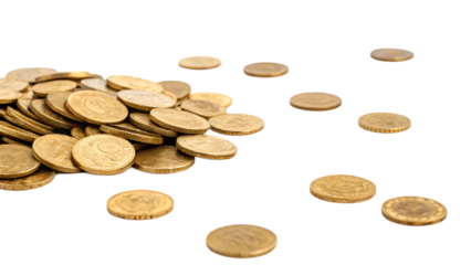 A towering stack of gleaming gold coins symbolizes wealth and financial prosperity