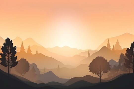 sunrise in the mountains