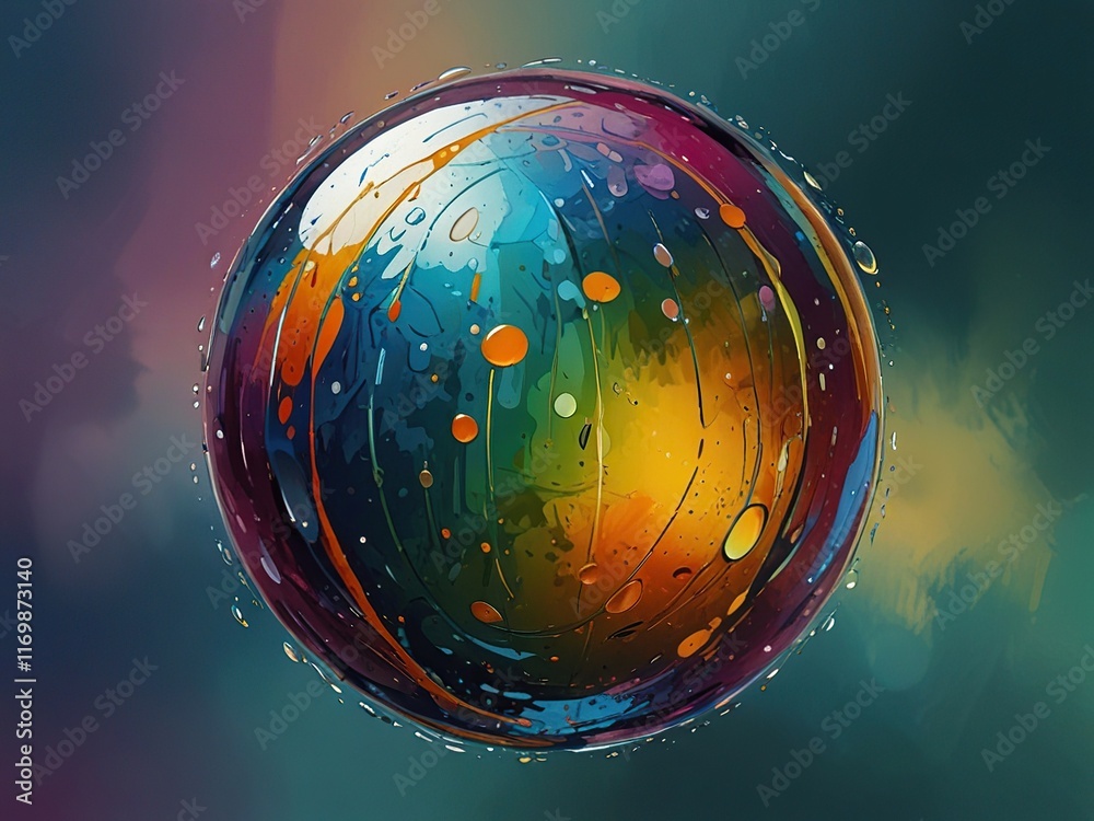 Wall mural abstract background with globe