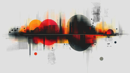 Vibrant Abstract Background Featuring Intertwined Circles and Lines in Vivid Colors Creating a Dynamic and Engaging Visual Experience that Inspires Creativity and Imagination