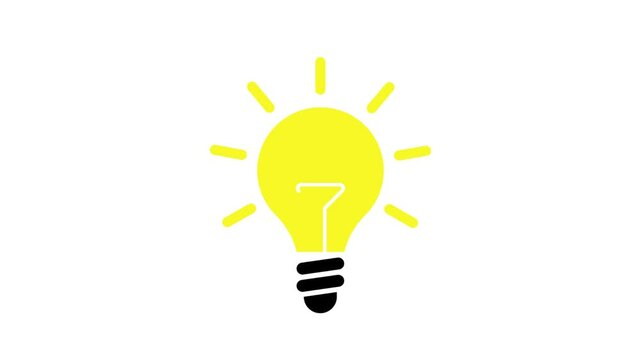 lightbulb icon isolated animation