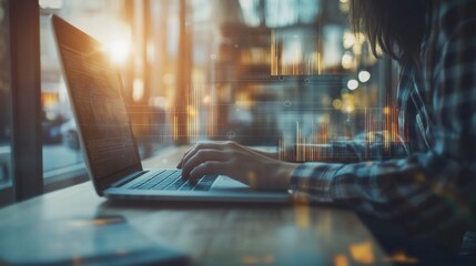 Data Analysis & Modern Technology: A Woman Working on Laptop
