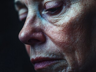 Fototapeta premium An older woman contemplating something with a thoughtful look on her face.