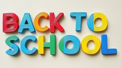 Colorful wooden letters spelling out "Back to School".