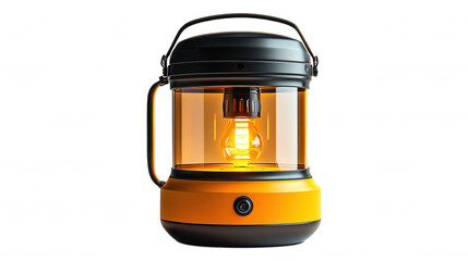 [Simple Yellow Lantern Illuminated in Dark Background] Yellow Lantern in Warm Glow Against Dark Background