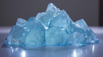 Obraz premium Translucent Glass Iceberg Representation in Cool Lighting