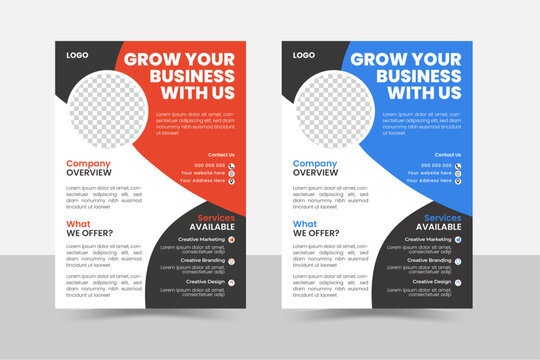 creative business  flyer  design template 