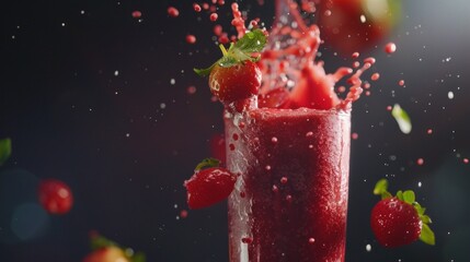 Capture the movement of fresh ice cream flying smoothies, AI generated images