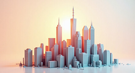 Obraz premium modern cit, city, skyline, building, skyscraper, architecture, cityscape, business, urban, sky, view, downtown, new york, buildings, manhattan, office, asia, usa, chicago, travel, china, aeriy skyline