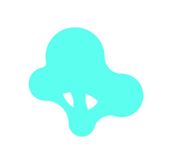 Retro Y2K metaball shape. Abstract icon in flat aesthetic. Unique element, trendy pattern, 90s graphic, perfect for decoration, branding, or as a cool shape in modern designs.