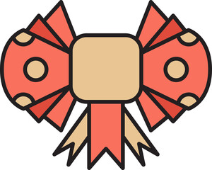 Pink Decorative Bowtie Illustration
