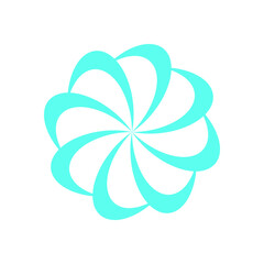 Y2K abstract swirl Shape. Retro spiral shape icon. Modern aesthetic element, cool symbol, trendy graphic for 90s nostalgia collection or decorative poster.