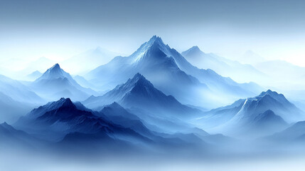 White snowy mountains under a vibrant blue sky symbolizing travel lifestyle resilience and challenges ideal for adventurous journeys or serene getaways capturing nature's majestic and inspiring essenc