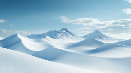 White snowy mountains under a vibrant blue sky symbolizing travel lifestyle resilience and challenges ideal for adventurous journeys or serene getaways capturing nature's majestic and inspiring essenc