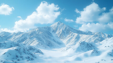 White snowy mountains under a vibrant blue sky symbolizing travel lifestyle resilience and challenges ideal for adventurous journeys or serene getaways capturing nature's majestic and inspiring essenc