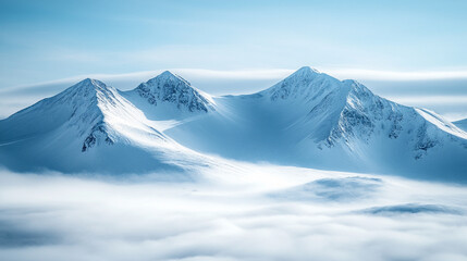 White snowy mountains under a vibrant blue sky symbolizing travel lifestyle resilience and challenges ideal for adventurous journeys or serene getaways capturing nature's majestic and inspiring essenc