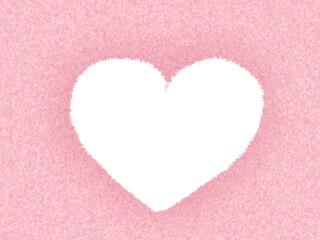 Fuzzy Pink Love Heart: A delicate white heart shape, drawn with a soft, fuzzy texture against a gentle pink background.  A minimalist design, perfect for expressing love, affection, and tenderness.  
