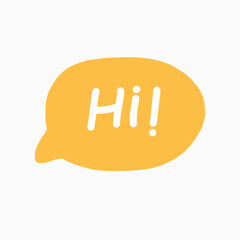 a yellow bubble  text chat shapes