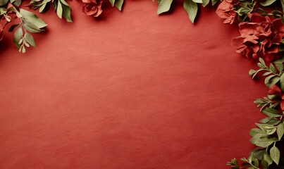 A floral arrangement on a textured red background for design use.
