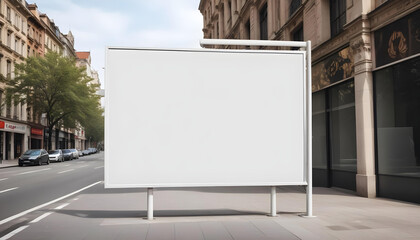 Fototapeta premium a blank billboard on the street mockup