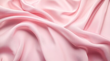 Fototapeta premium Soft Pink Fabric Draped in Elegant Waves