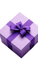 Obraz premium A beautifully wrapped purple gift box.