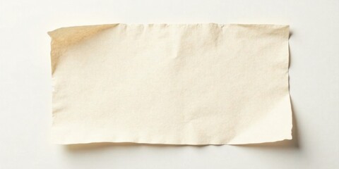 Cream-colored paper sheet with rough edges, ideal for design mockups and crafting projects