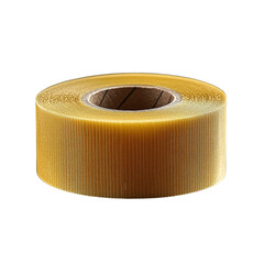 A roll of yellow adhesive tape for use.