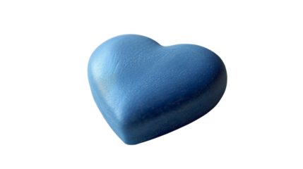 A soft blue heart symbolizing love and affection.