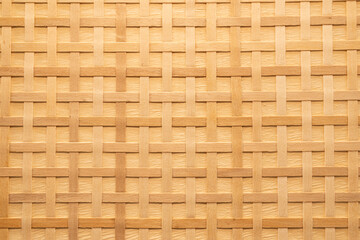 Flax weaving background. Rattan texture, detail handcraft bamboo weaving texture background.