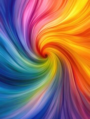 Obraz premium Colorful swirl of rainbow colors with a hole in the middle. The colors are vibrant and the swirl is dynamic, giving the impression of movement and energy