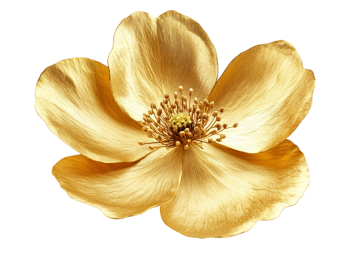 Beautiful golden flower with delicate petals.