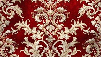 Fototapeta premium bicolor contour silhouette seamless pattern with flowers and leaves.