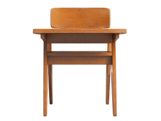 Fototapeta premium Classic wooden school desk with a simple design.