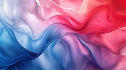 Fototapeta premium Background vibrant blend of swirling pink, red, and blue hues in an abstract fluid art composition, perfect for dynamic backfrop and creative backgrounds