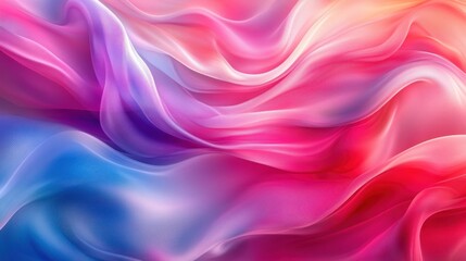 Obraz premium Background vibrant blend of swirling pink, red, and blue hues in an abstract fluid art composition, perfect for dynamic backfrop and creative backgrounds