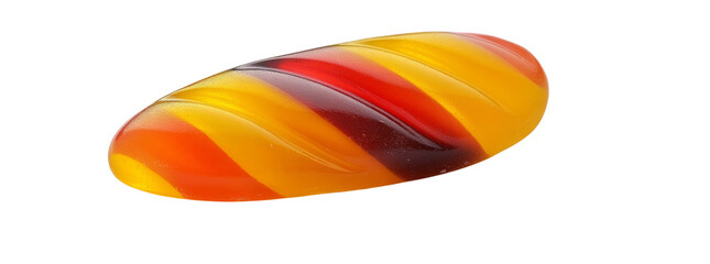 Colorful spiral candy on a white background.