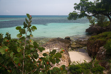 Beautiful tranquil beach at Club Amigo Guardalavaca resort hotel,, Guardalavaca, Holguin province,...