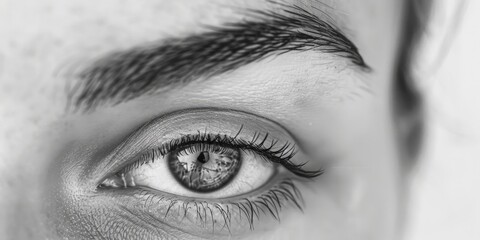 Eye gazing off into the distance, possibly deep in thought or contemplating something.