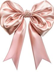 Elegant pink satin bow for decoration purposes.