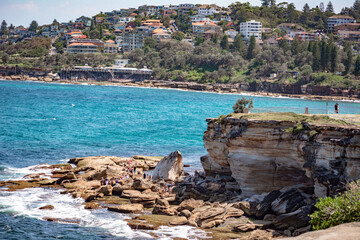 Obraz premium ooggee Beach, Gordons bay, People, New Year 2025, Holidays