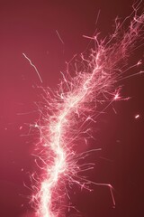 The image captures a stunning firework display with vivid purple sparks and bright illumination.